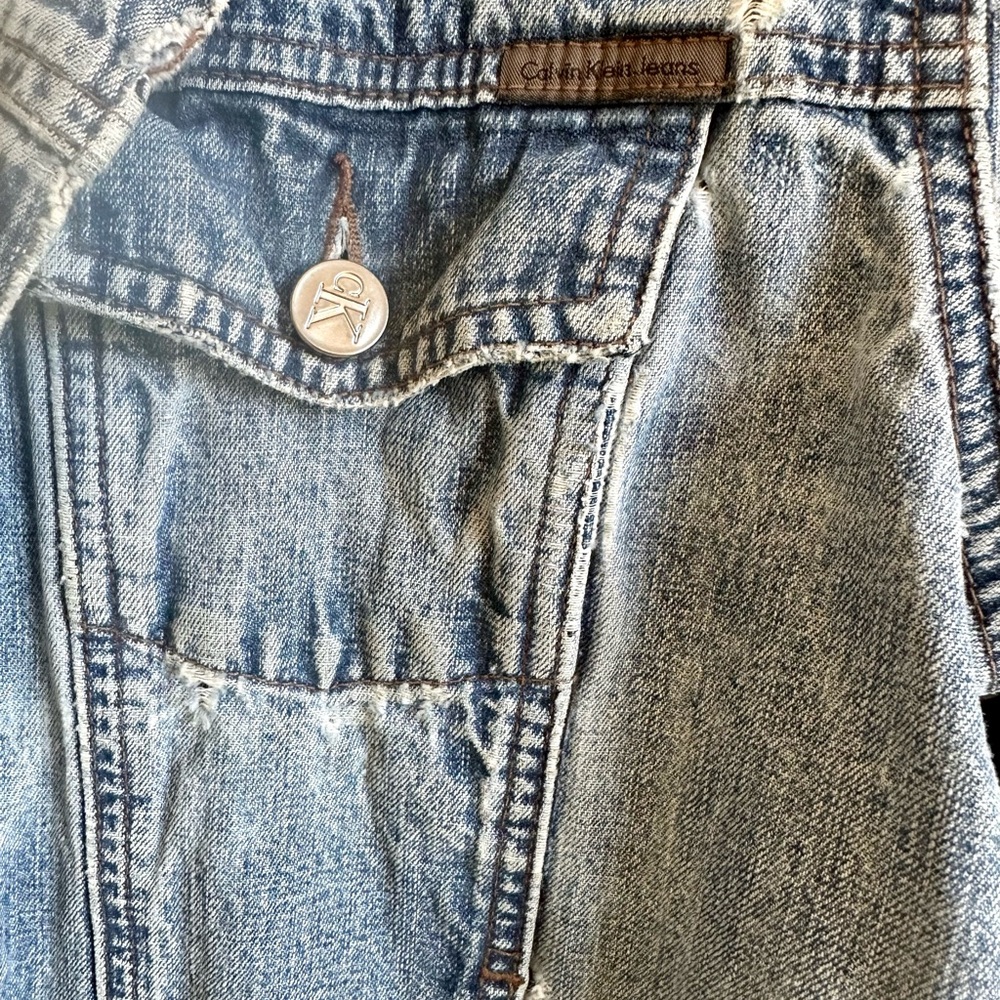 90s Calvin Klein Denim Jean Jacket - Picture 3 of 8